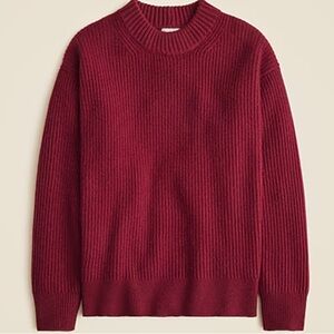 J. Crew Ribbed cashmere oversized sweater L